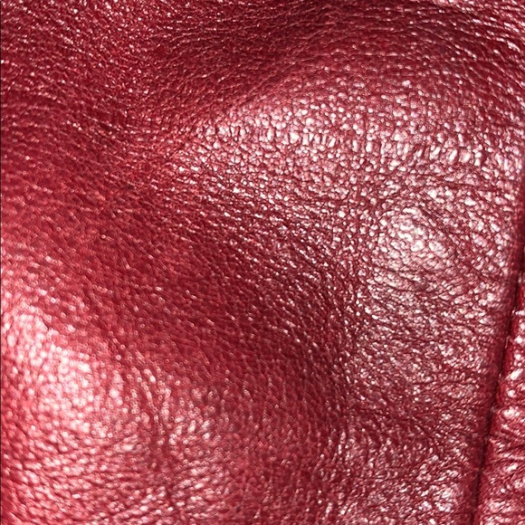 Red leather mini skirt - Picture 4 of 4